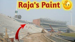 Crazy Renovation Gaddafi Stadium Speedy Paint Work | Gaddafi Stadium Renovation Today Latest