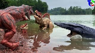 SPINOSAURUS VS CARNOTAURUS| REXY ADVENTURE  Jurassic World| Movie for Families| TCF CREATOR