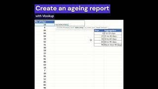 How do i make an ageing report