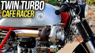Twin Turbo Cafe Racer Moto Guzzi Full Build - Motorcycle Build ASMR