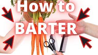 What is the barter system:  How do you do it? Things to barter with??