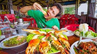 Thailand Seafood - GIANT RIVER PRAWNS!!  Best Thai Food in Ayutthaya!