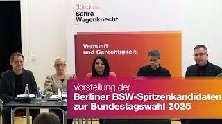 Vorstellung der Berliner BSW-Spitzenkandidaten zur Bundestagswahl 2025