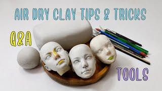 AIR DRY CLAY TIPS & TRICKS | Q&A | TOOLS ⭐