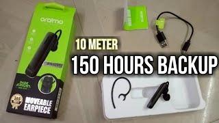 150 Hours Backup Orimo Moveable Earpiece Unboxing & My Solid Review | Orimo Bluetooth V5.0 Handsfree