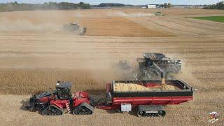 Soybean Harvest in Northwest Ohio with John Deere X9 & Fendt Ideal Combines