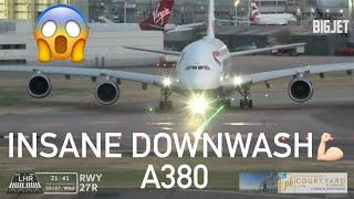 HUGE A380 DOWNWASH!!