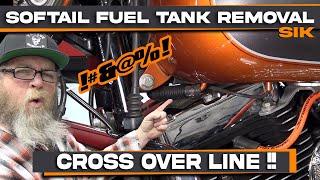 How To Remove @harleydavidson Softail Fuel Tank With A Cross Over Fuel Line