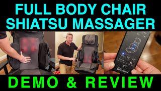 Shiatsu Chair Massager Full Body Back Neck Sides Thighs by Snailax Demo & Review