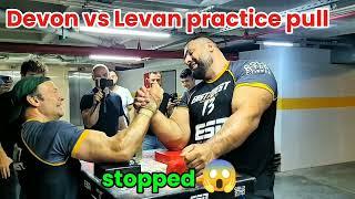 Devon larrat vs Levan signashvili practice  pull #devonvslevan #eastvswest13 #armwrestling