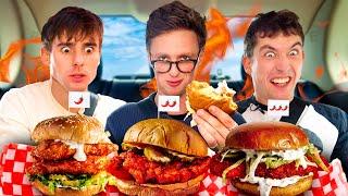 Brits try Nashville HOT Chicken Sandwiches! ft. Max Fosh