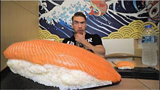 THE "IMPOSSIBLE" 9LB PIECE OF SUSHI CHALLENGE WITH A ฿4000 PRIZE | Joel Hansen