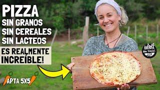 Pizza Casera deliciosa Nutritiva! Apta Dieta 5X5 Celíacos y Vegetarianos 