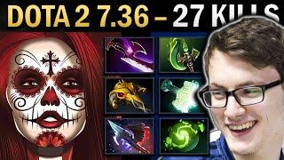 Muerta Gameplay Miracle with 27 Kills and Parasma - Dota 2 7.36