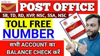 post Office ka toll free number , post office account balance check, post office balance enquiry