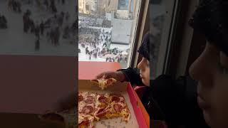 Subhanallah this view #foodie #makkah #pizza #viralshort #explorepage #cutekidsviral #blessed