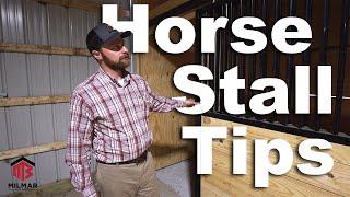 Horse Stall - Tips and info