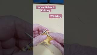 Undoing Knitting Stitches -TINK Method