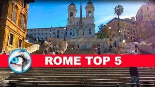 ROME - TOP 5 -  BEST PLACES - SHORT TOUR -  4K TRAVEL GUIDE