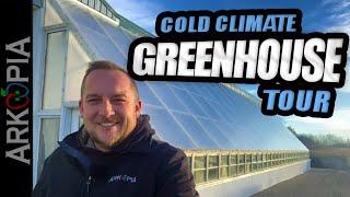 Cold Climate Greenhouse NEW TOUR - Plants, Fish, Rain Water Storage, Thermal Mass, and much more!