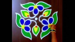 #trending Rangoli kolams  Sankranti and Margazhi kolam designs 5*3 /3*2 / 4*2*2 dots/New year 2025