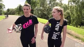 Freestyle football sisters Indi Cowie and Skye Cowie