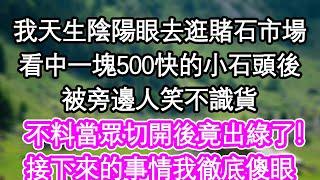 我天生陰陽眼去逛賭石市場，看中一塊500快的小石頭後，被旁邊人笑不識貨，不料當眾切開後竟出綠了！接下來的事情我徹底傻眼| #為人處世#生活經驗#情感故事#養老#退休