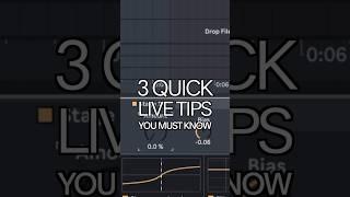 3 QUICK LIVE TIPS YOU MUST KNOW #ableton #abletonlive #musicproduction #mixing #shortsvideo