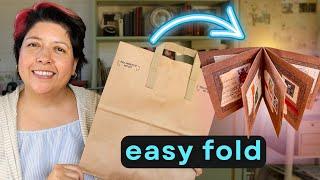 Paper bag art journal  DIY art book for beginners