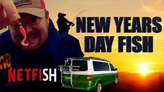 FISHING ON NEW YEARS DAY 2025 IN THE CAMPER VAN | NETFISH 2025