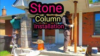 How To Build A Stone  Column DIY