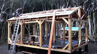 Man Spends 100 DAYS Building Wood CABIN in Volcanic Island | START TO FINISH by @WildGnomos