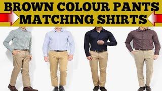 Combination Brown Pant Matching Shirt | BROWN PANT Matching Shirt For Men