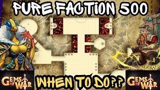 Gems of War WHEN to do PURE FACTION 500? TOP 10 Easiest Pure Faction locations | Delve Guide 2024