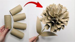 See What Amazing Thing You Can Do With Toilet Paper Rolls! Easy Home Decor DIY ️ Paper Flower Craft