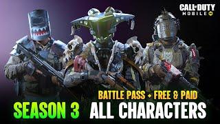 Season 3 Battle Pass & Free + Paid Characters CODM - Leaks COD Mobile