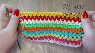 КОМУ ГАЛОЧЕК? Простой и ПОДРОБНЫЙ узор крючком. / Easy colorful crochet pattern.