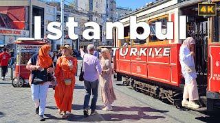 Istanbul, Türkiye  Taksim-Istiklal Street Virtual Walking Tour 4K60fps