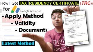 How To Get Tax Residency Certificate in INDIA ? Apply Method , Documents , Time & Validity