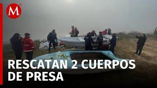 Rescatan cuerpos de dos víctimas más tras hundimiento de lancha en Hidalgo