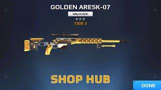 Golden ARESK-07 From SHOP HUB Golden Sniper Modern Combat 5   Harber theGamer