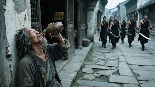 Kung Fu Movie! Villains track and corner him, unaware the drunken old man excels in martial arts!
