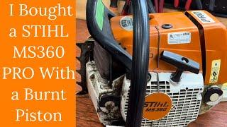 I bought a stihl ms360 with a burnt piston. What caused it? Let’s find out and rebuild it.