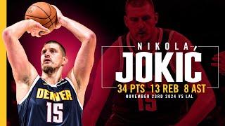 Nikola Jokić Near Triple-Double vs. Lakers  | Full Game Highlights 11/23/24