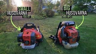 Backpack Blower buying guide - Smallest vs Strongest Husqvarna 150BT vs 580BFS