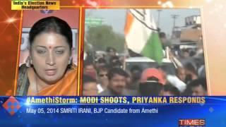 Narendra Modi shoots, Priyanka Gandhi responds