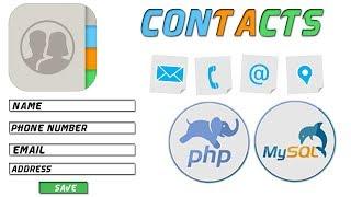 HOW TO MAKE SIMPLE CRUD IN PHP AND MYSQLI "INTRO" CRUD APP CONACTS - SINGLE PAGE APP PHP MYSQL