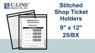 Shop Ticket Holders, Stitched, 9 x 12 - C-Line Products - 46912