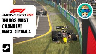 Things Must Change! F1 Manager 2022 Gameplay Haas | Race 3 | Melbourne