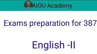 387 English -II || solved guess paper